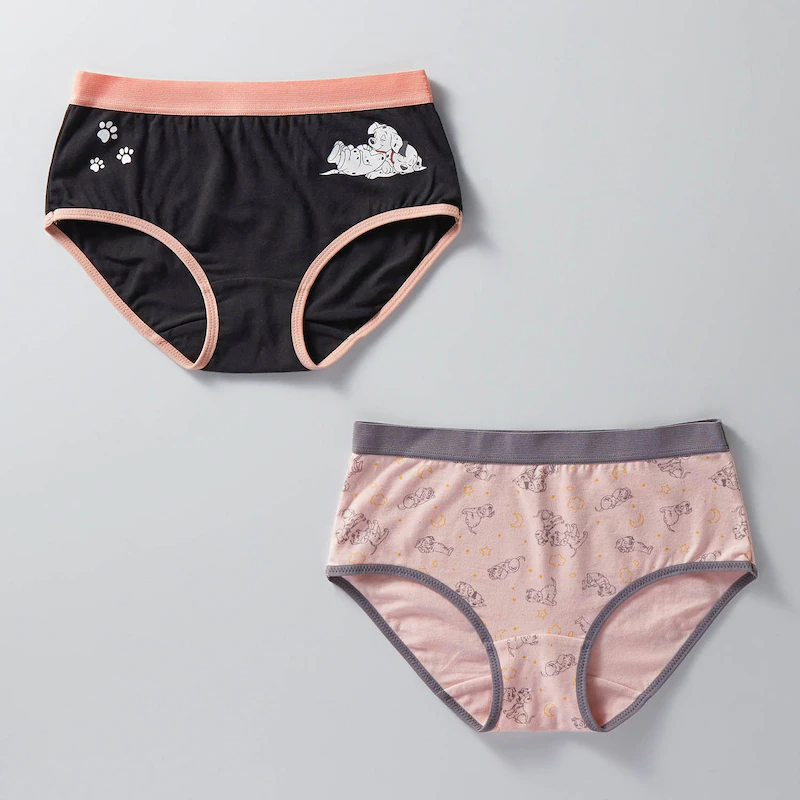 日本千趣會 - 迪士尼印花棉質內褲兩件組(媽媽)-小熊維尼-丹寧x黃