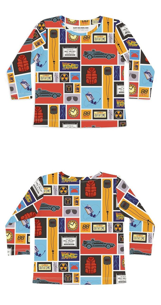 英國 SLEEP NO MORE - 100% 有機棉兒童圓領長袖上衣-回到未來