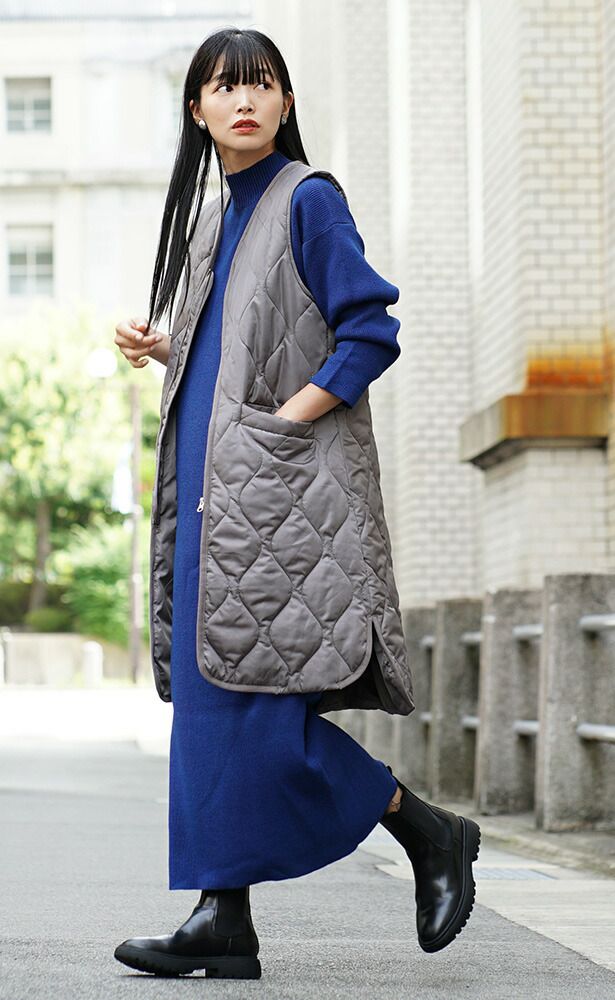 日本 zootie - SunnyHeat 防潑水蓄熱保暖長版背心-黑