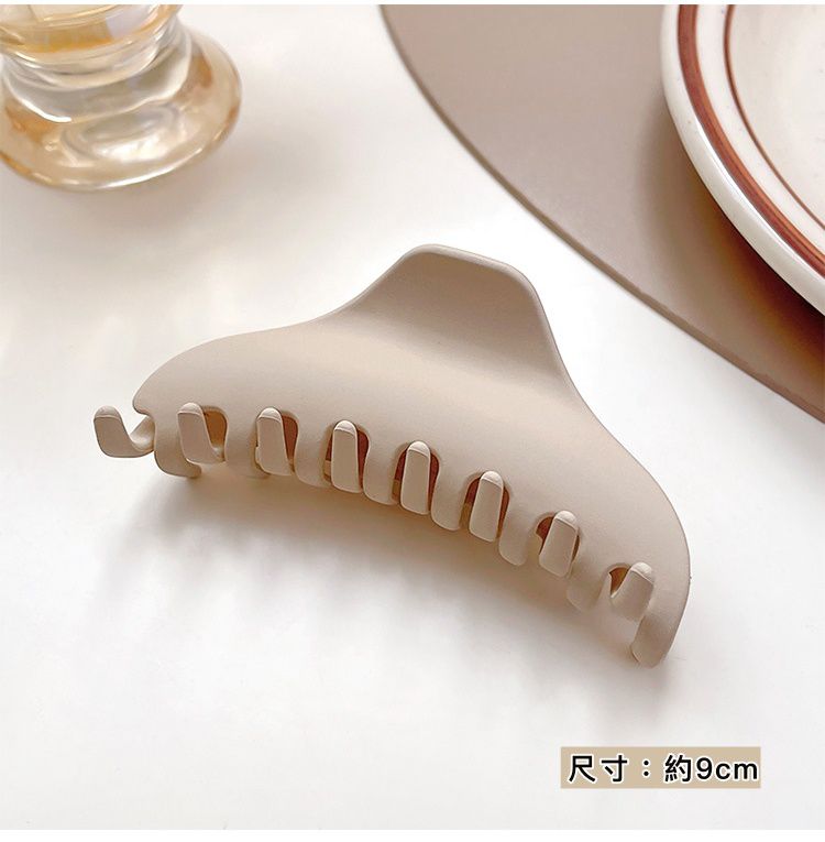 百搭奶咖啡色系抓夾-花朵-卡其色