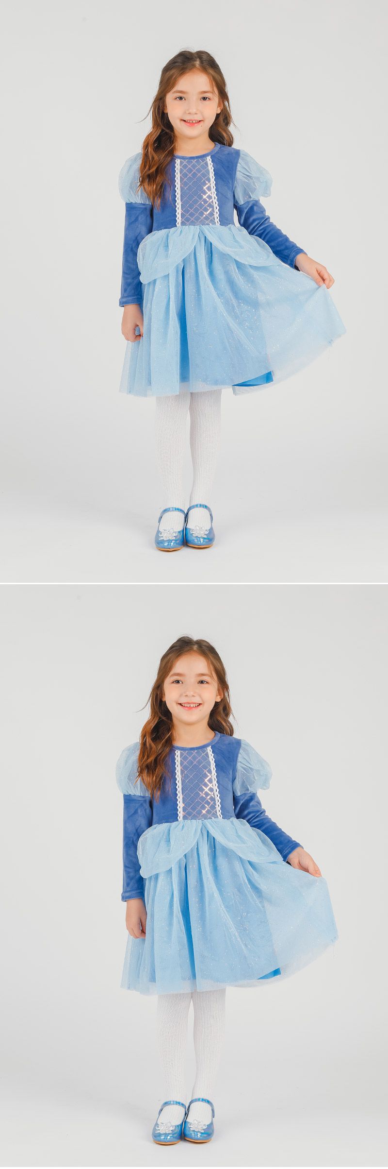 韓國 OZKIZ - 灰姑娘變裝5件組-(含洋裝、皇冠、魔法棒、項鍊、手套