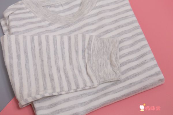 JoyNa - 高腰護肚褲+上衣套裝組-灰色條紋