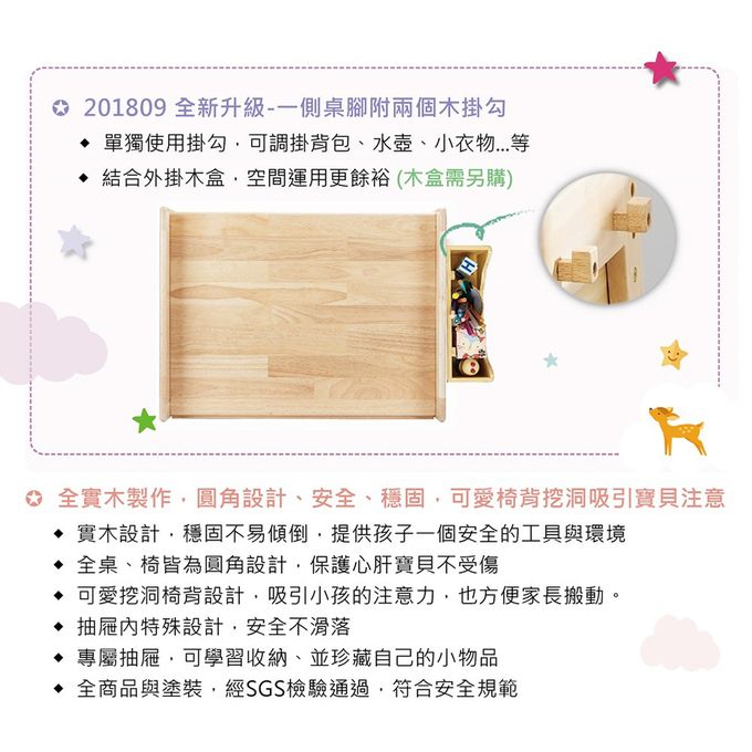 BunnyTickles - 寶寶自主學習桌椅組-升級款