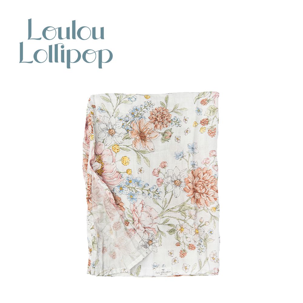 Loulou Lollipop - 竹纖維透氣包巾-主題款 - 祕密花園 (120x120 cm)