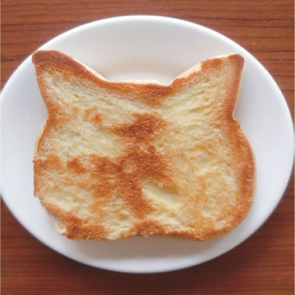 熱樂煎 - 動物造型厚片生吐司-原味貓咪