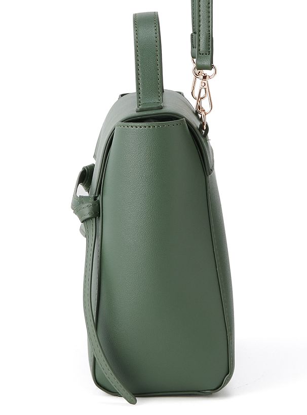 日本 GRL - 2WAY質感扭結皮革手提/肩背包-奶油杏 (F)