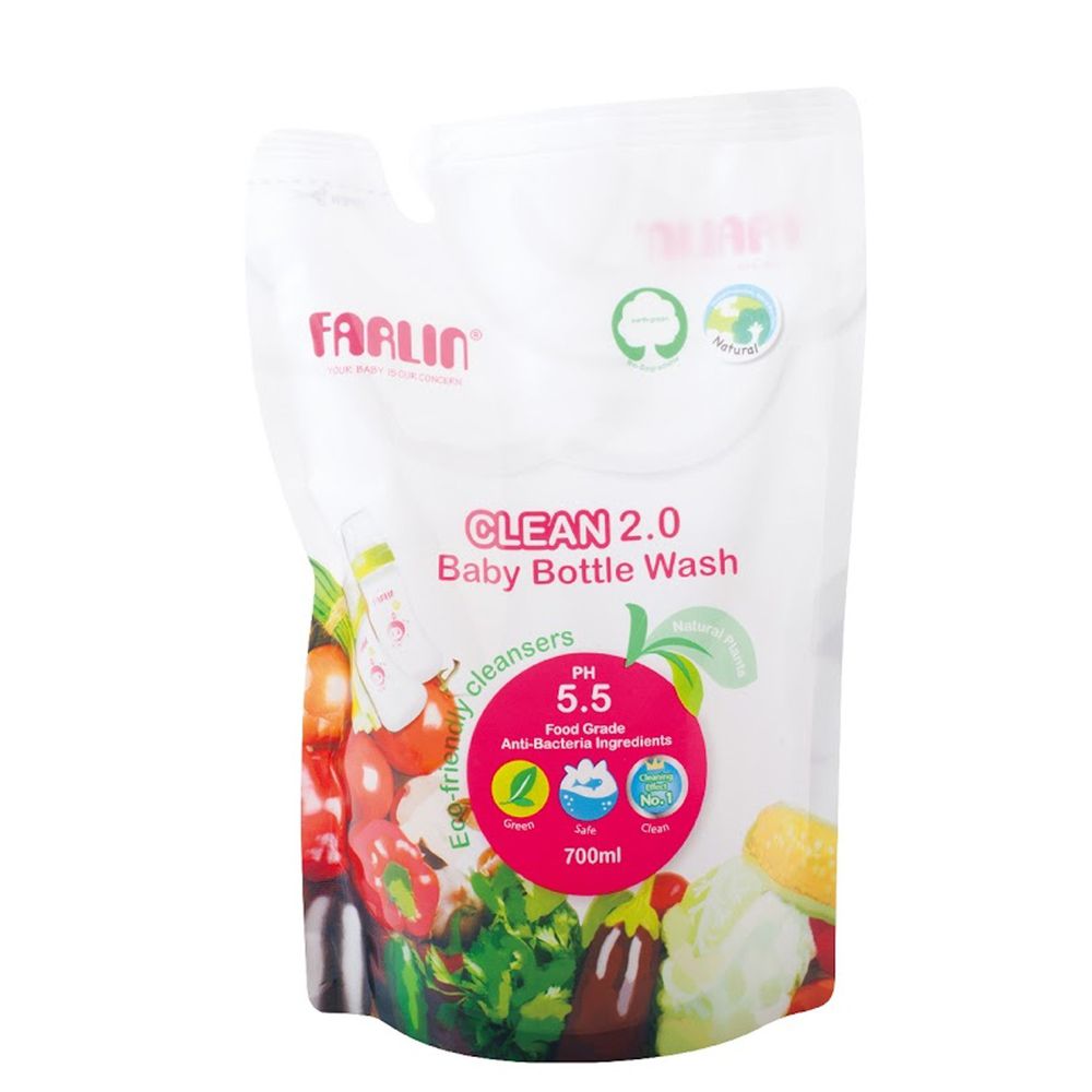 FARLIN - 植物性蔬果玩具奶瓶清潔劑/補充包-700ml