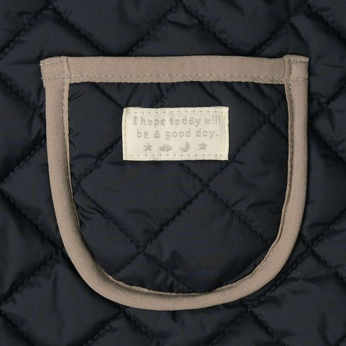 akachan honpo - 鋪棉斗篷-熊耳-深藍色 (60～80cm)