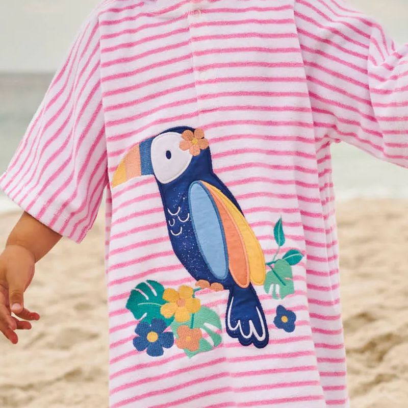 英國 JoJo Maman BeBe - 嬰幼兒/兒童游泳浴巾-大嘴鳥
