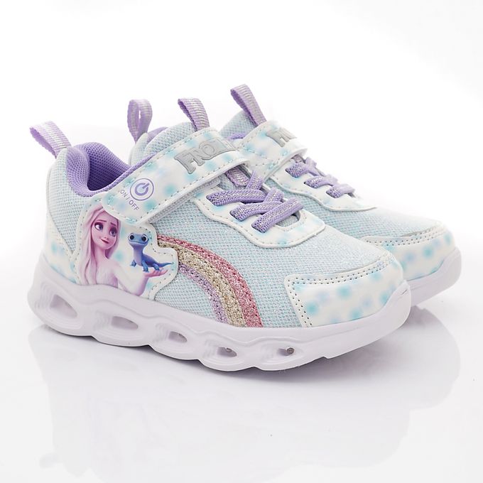 冰雪奇緣-冰雪電燈運動休閒鞋-FNKX25126藍(中小童)-電燈鞋-藍