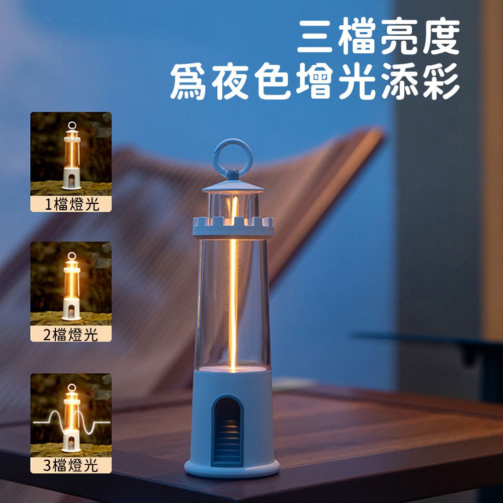 燈塔造型小夜燈/吊掛手提磁吸露營燈/三檔調光定時床頭燈/氣氛燈