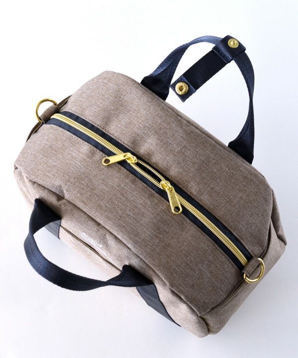 日本 zootie - anello CHUBBY系列10口袋收納機能托特包-石英灰