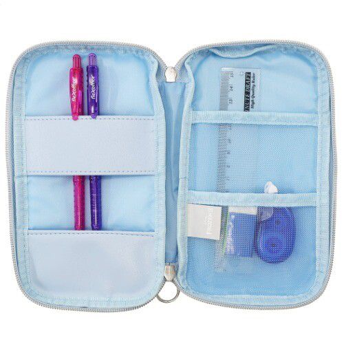 日本代購 - 拉鏈式收納袋/筆袋/鉛筆盒/化妝包-冰雪奇緣2 剪影 (10x19x2cm)