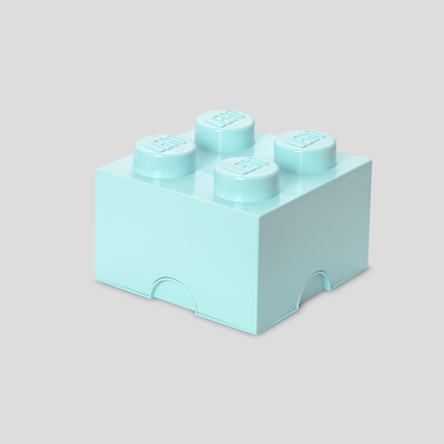 Room Copenhagen - 樂高 LEGO® 4凸收納盒(多色可選) (水藍色)