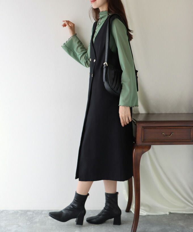 日本 BLUE EAST - 百搭木耳捲邊長袖上衣-白杏