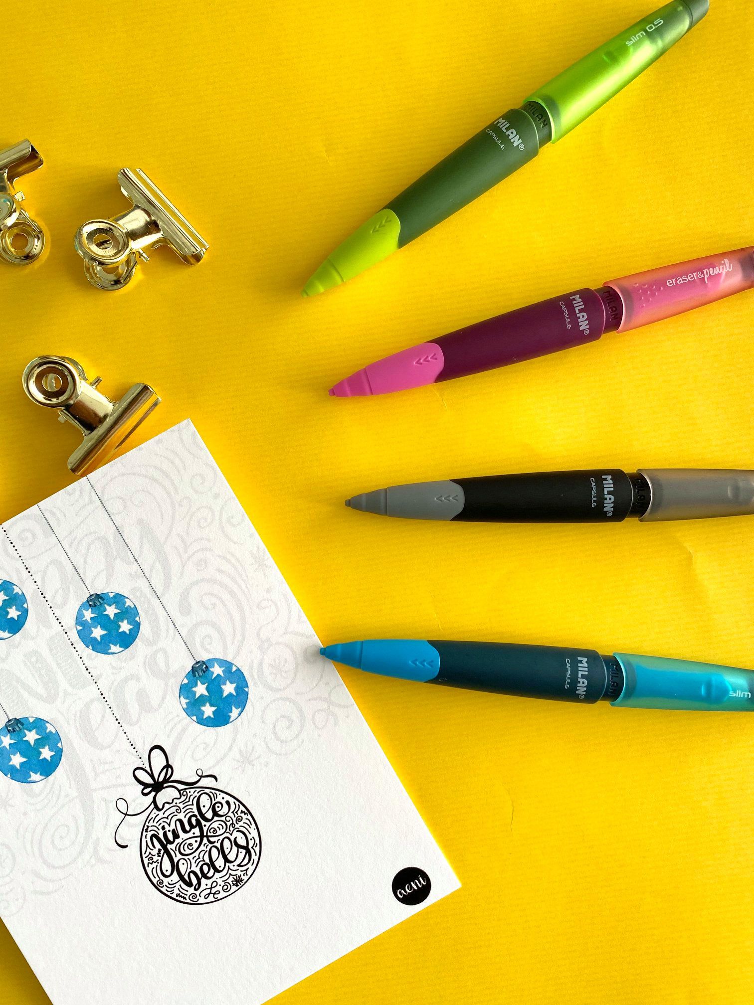 MILAN - 果凍自動鉛筆0.5mm(2入)+筆芯_0.5mm_HB(1入)-紅/藍