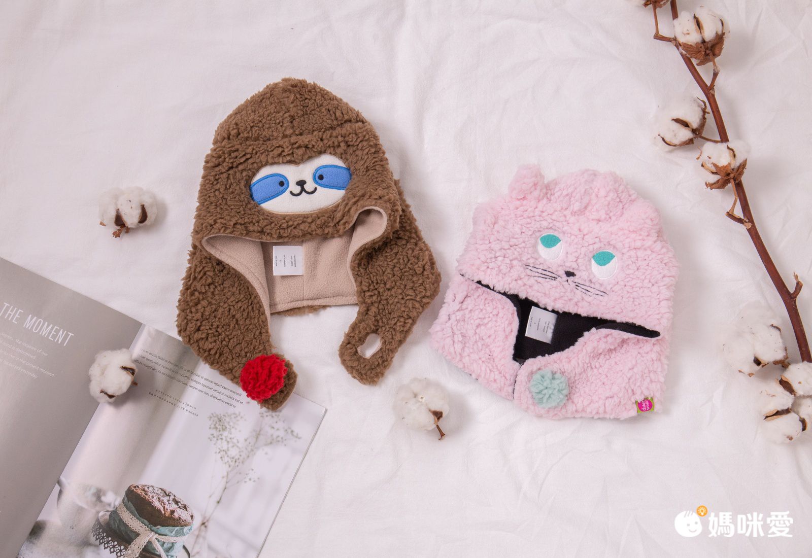 Dabbakids - 瓦拉帽-兒童造型親膚圍脖帽-樹懶的擁抱