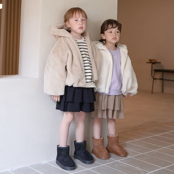 日本 Lycee mine - 蛋糕層次摺邊針織短裙-深卡其