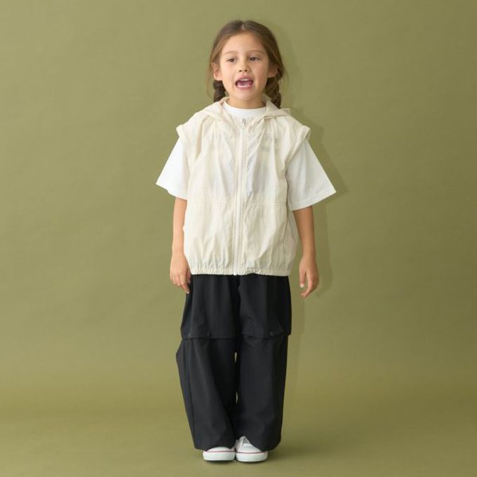 日本 b-ROOM - 2way輕巧尼龍連帽風衣(袖可拆)-亮藍