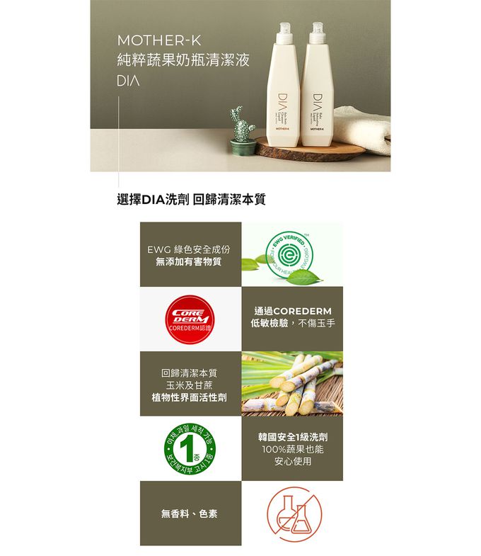 MOTHER-K - DIA純粹蔬果奶瓶清潔液30ml (體驗包)