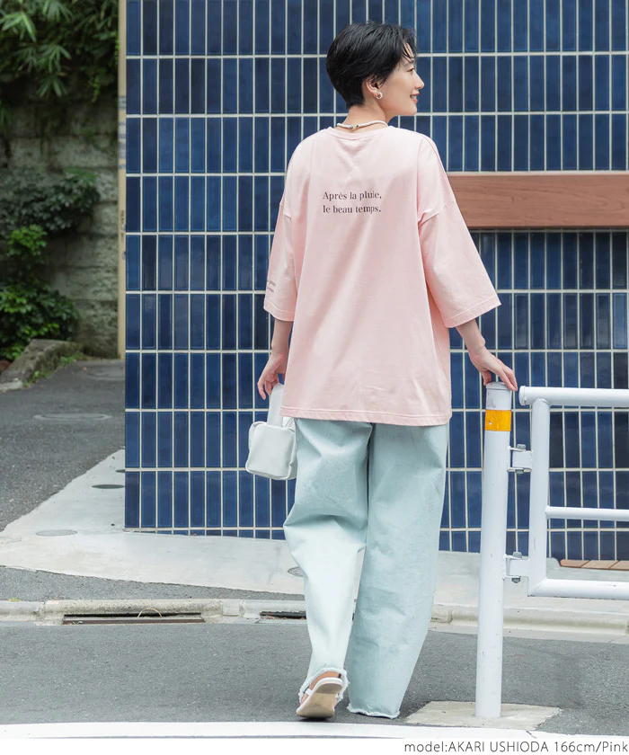 日本 COCA - 圓領純棉透氣字母短T-媽媽-白