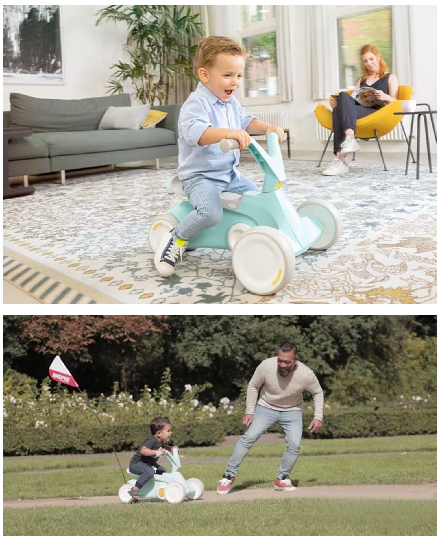 荷蘭 BERG - GO2 兒童4輪多功能滑步自行車-珊瑚藍