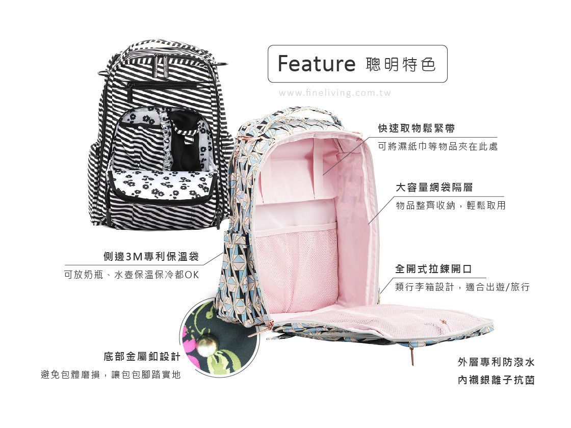 美國 Ju-Ju-Be - BeRightBack 大容量後背包-BeRightBack-Black Lightning