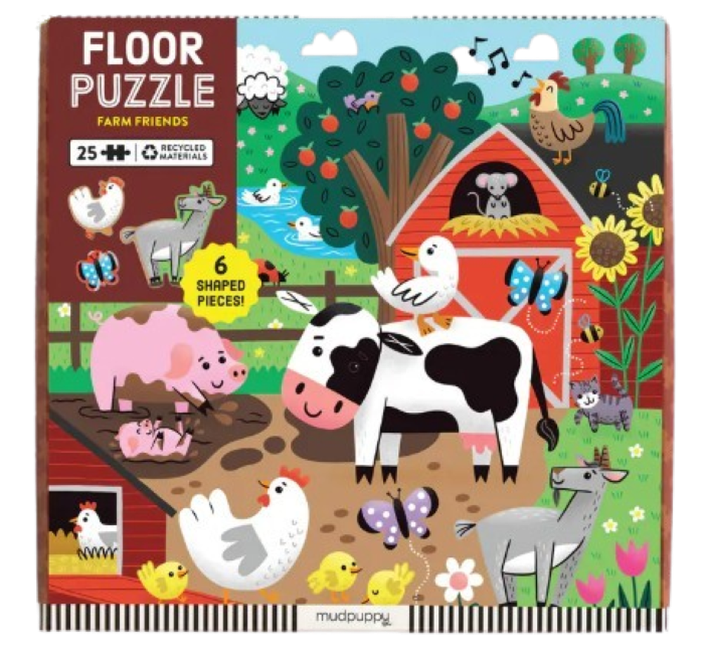 造型地板拼圖-農場好朋友25片 (24.3X24.3X9.5)