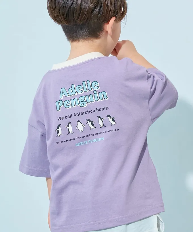 日本 devirock - 100%棉 定番印花短袖上衣-咖啡拿鐵-灰棕