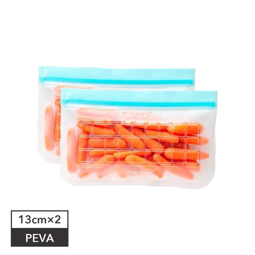 Prepara沛樂生活 - Prepara 食物保鮮密封夾鏈袋-4號袋 (藍色夾鏈)-20.32x12.7cm/2入