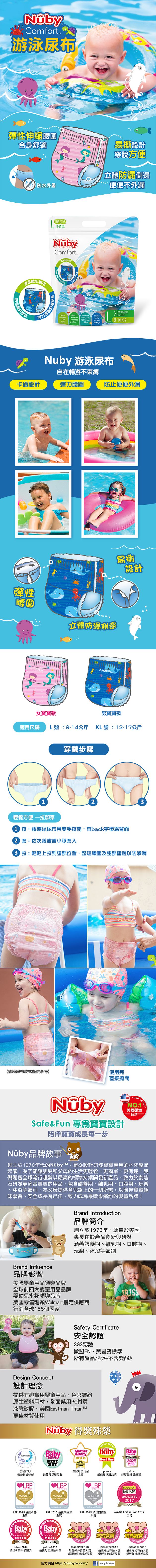 Nuby - 游泳尿布-(男/L)