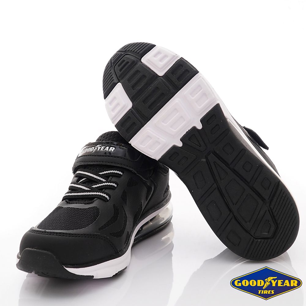 GOODYEAR - 固特異氣墊慢跑童鞋(中大童段)-運動鞋-黑