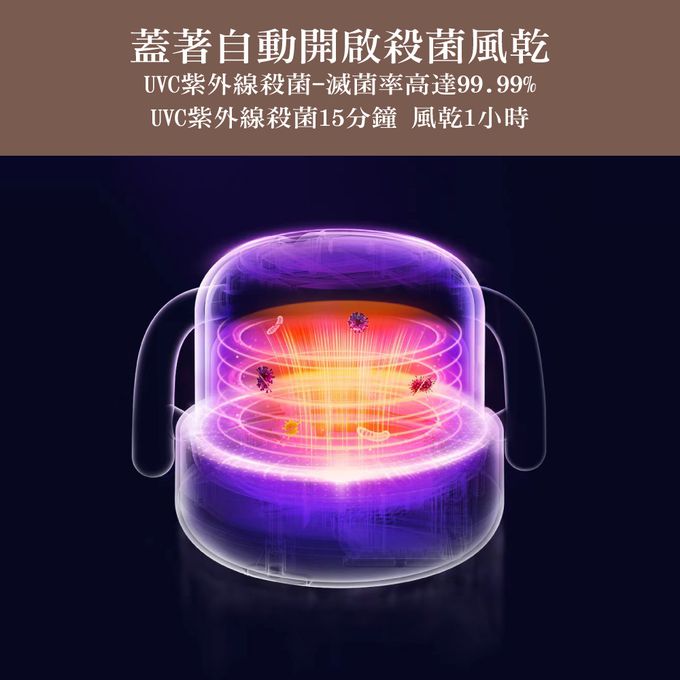 三段恆溫控制,UV-C殺菌功能,保持食物恆溫