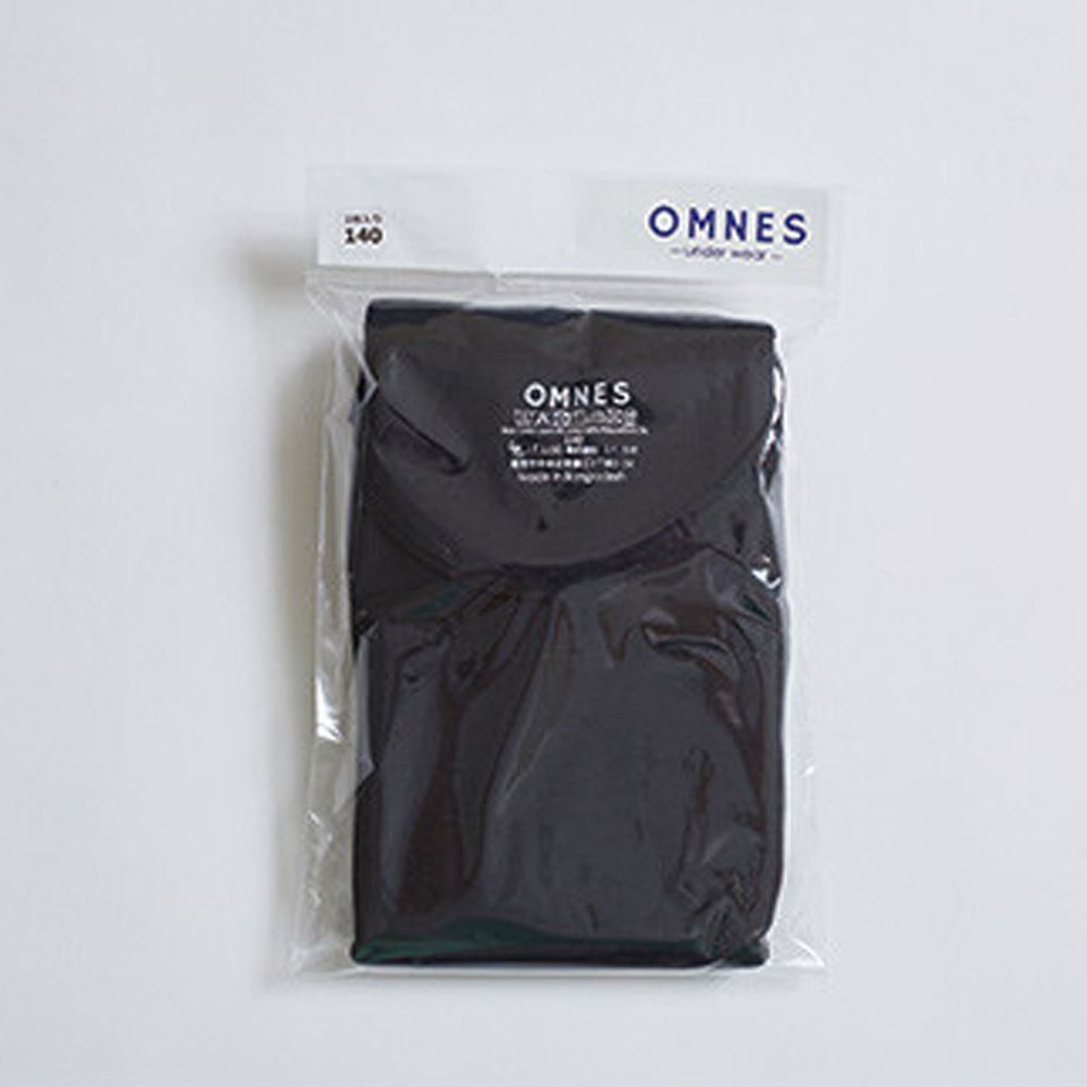 日本 OMNES - 100%有機棉 無袖內衣2件組-兒童-黑