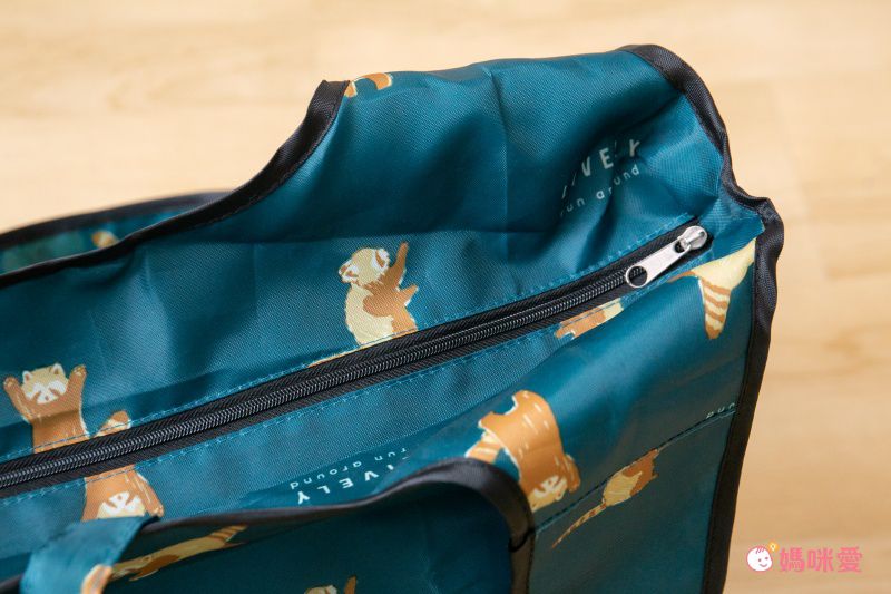 日本 Chepeli - 大容量保冷購物袋(可折疊收納)-刺蝟-深藍-15L/耐重10kg