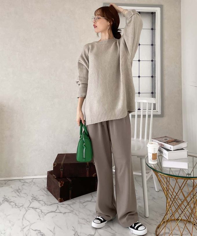 日本 Classical Elf - ＋3度 吸濕保暖裏起毛休閒長褲-卡其