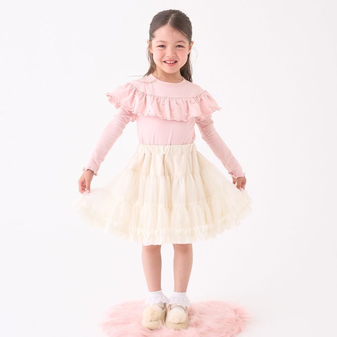 日本 Lycee mine - 高級蕾絲 夢幻蓬蓬短裙(含安全褲)-粉紅