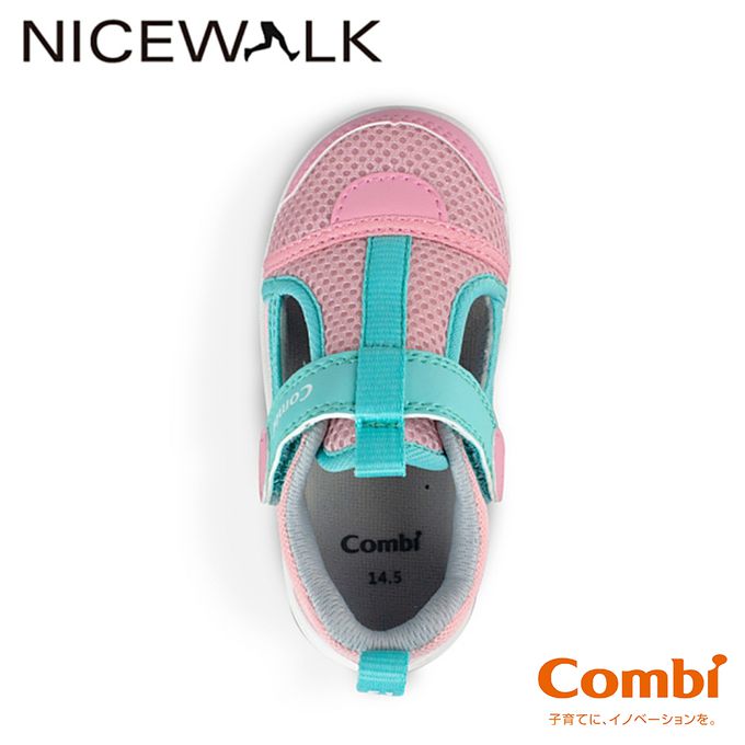 日本 Combi - COMBI醫學級NICEWALK兒童成長機能鞋(寶寶段)-休閒鞋-粉