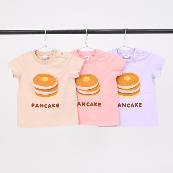 日本 Baby Room - 立體翻翻樂短袖上衣-美味鬆餅-沙杏