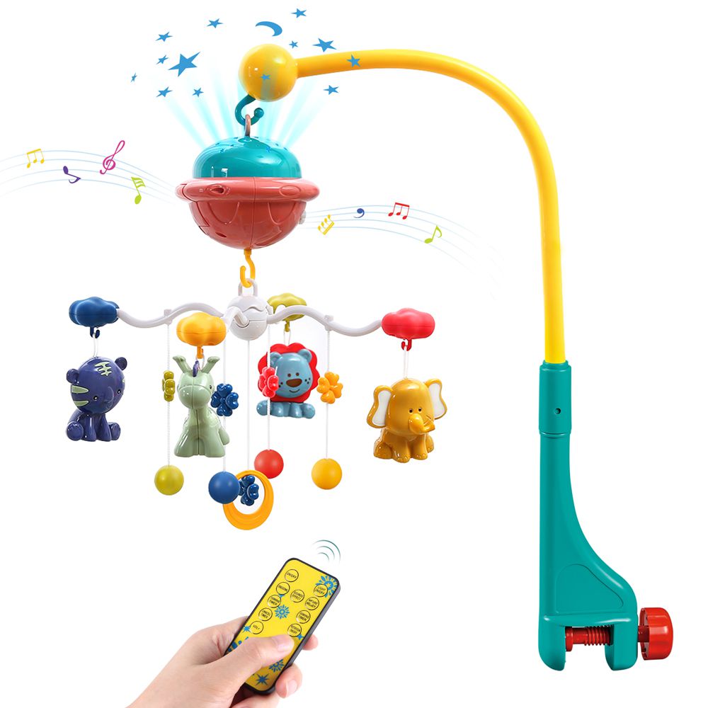 CuteStone - 幼兒動物造型音樂旋轉床鈴玩具(嬰兒床音樂鈴)