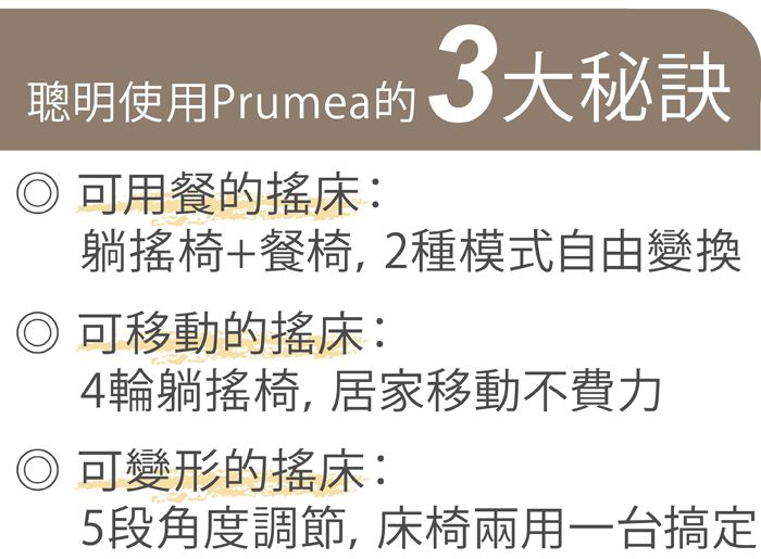 日本 Combi - Prumea 安撫餐搖椅床-SE 款 (0個月起~2歲)