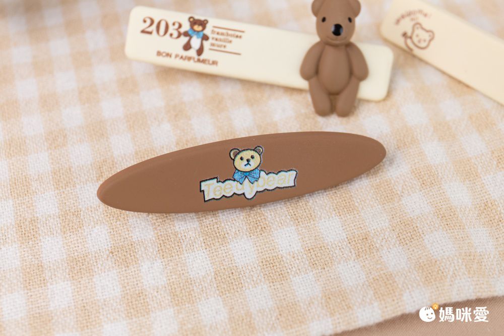 甜美造型兒童髮夾-miu貓咪-米白色