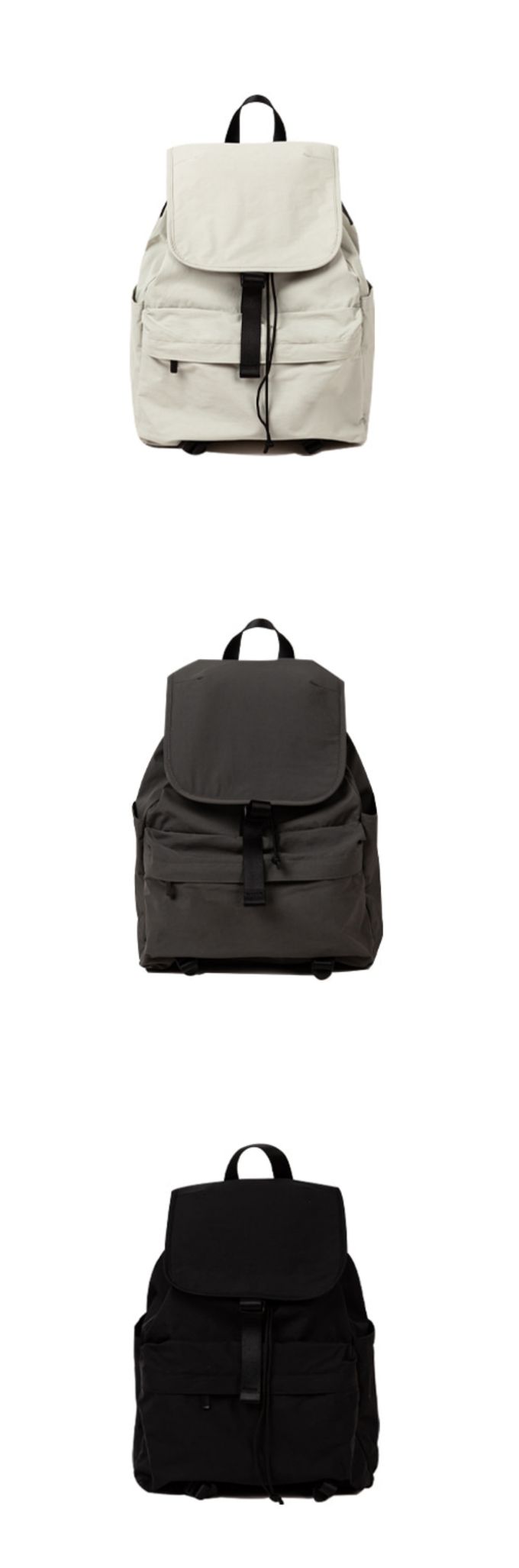 韓國 ithinkso - STRING輕量縮口翻蓋後背包-深灰 (30X42.5X15CM)