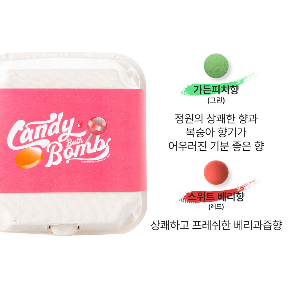 CANDY BOMB 碳酸浴泡澡球 4入體驗盒 粉