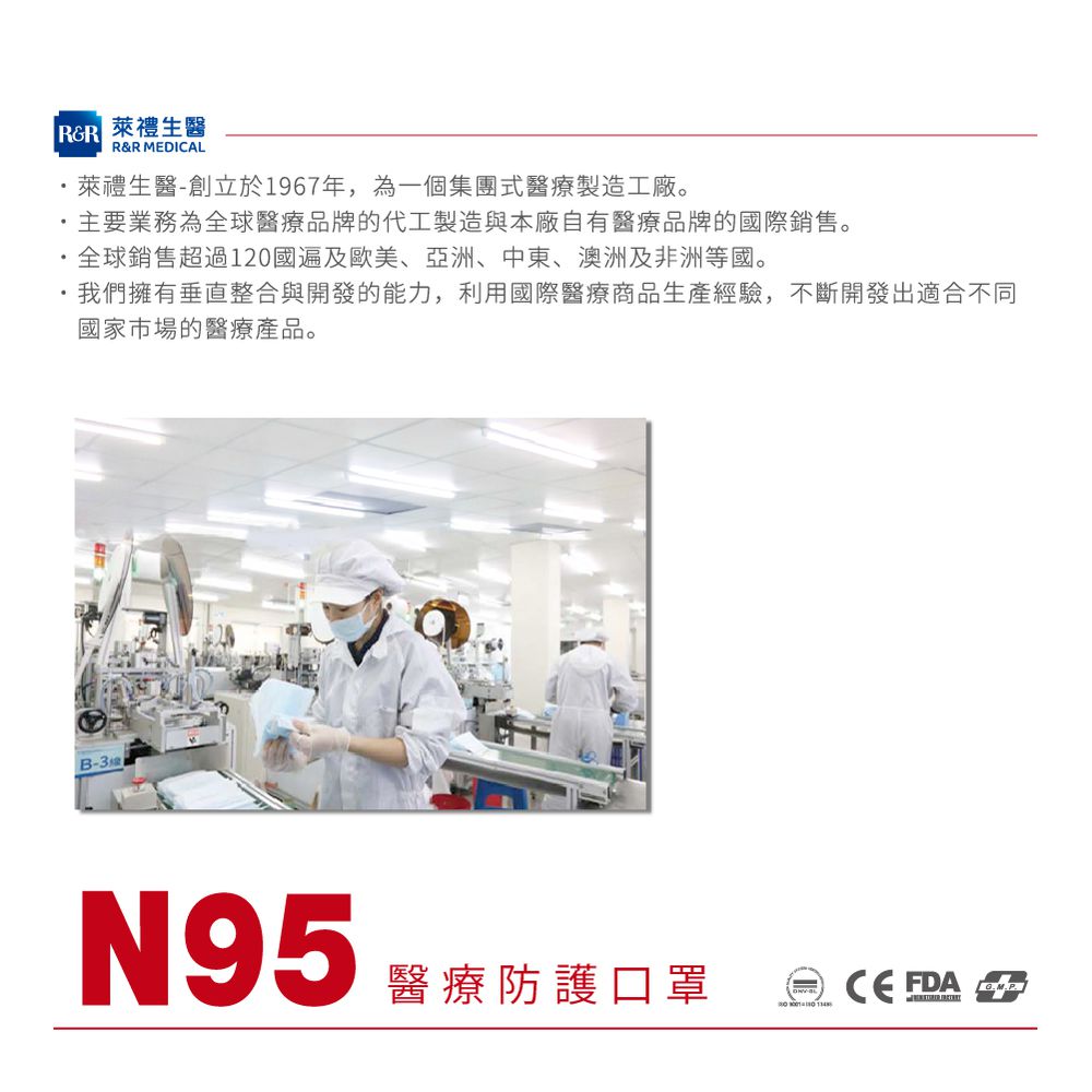 醫療防護口罩/成人 N95   玫瑰粉  20入盒裝 (獨立單片包裝)