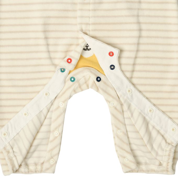 akachan honpo - 長袖兔裝-動物造型屁屁-灰色