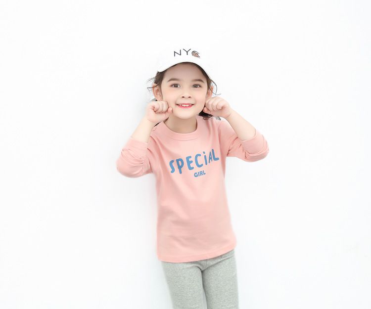 純棉長袖上衣-字母Special-白色