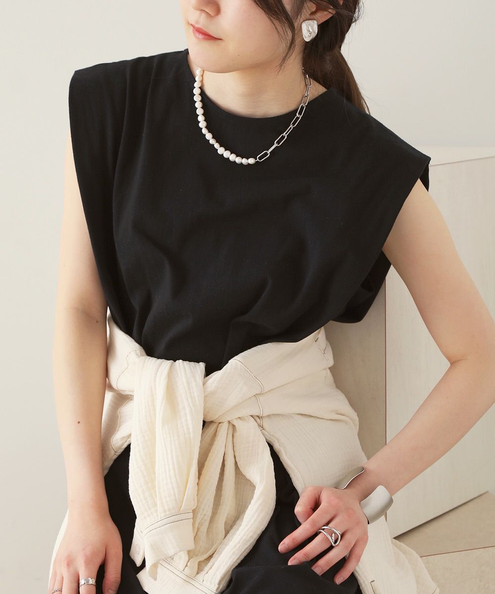 日本 Bou Jeloud - 純棉俐落剪裁涼感無袖洋裝-磚橘