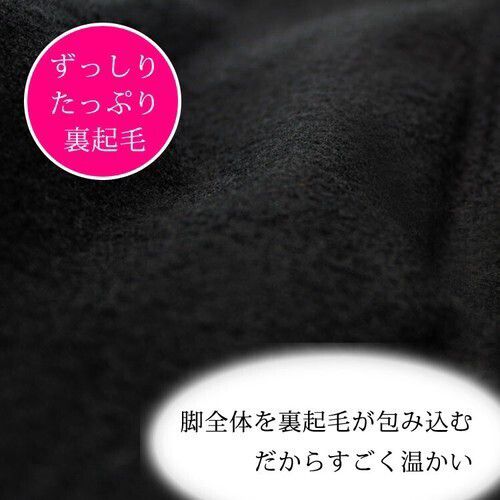 日本女裝代購 - 160丹 抗菌舒膚刷毛保暖褲襪-黑色