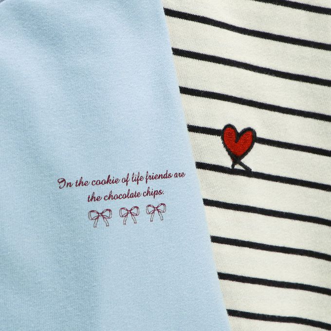 日本 BRANSHES - 100%棉 可愛女孩印花長袖上衣-貓貓相機-象牙白